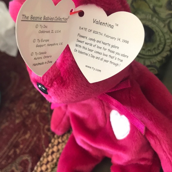 Valentina bear Ty beanie baby 1998 - Picture 3 of 5